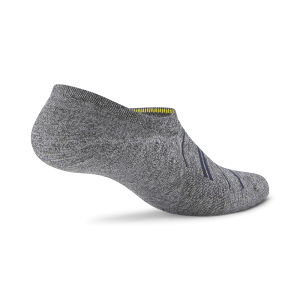 Anytime No Show Sock - Natural Grey Heather/Deep Navy - Image 2