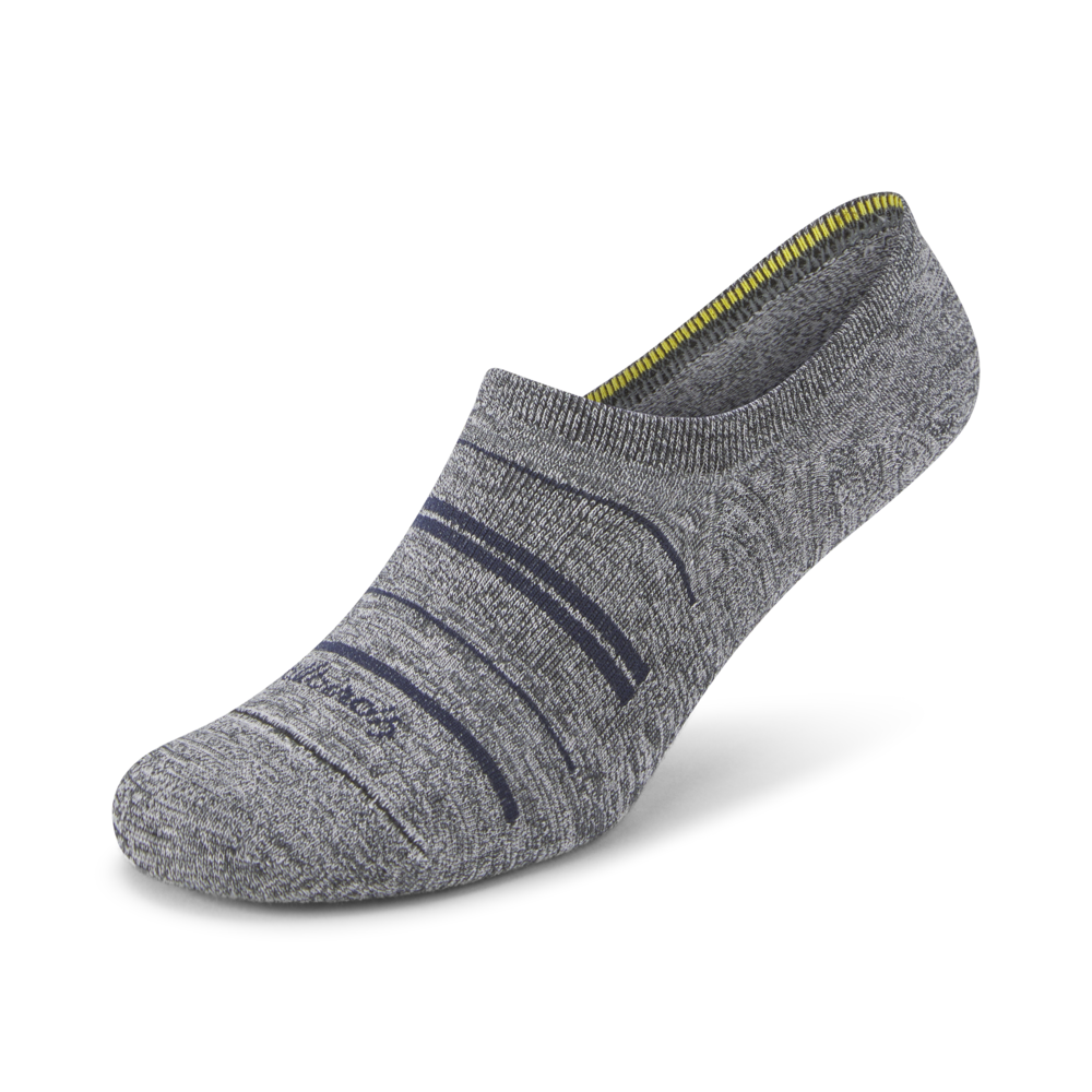 Anytime No Show Sock - Natural Grey Heather/Deep Navy - Image 1