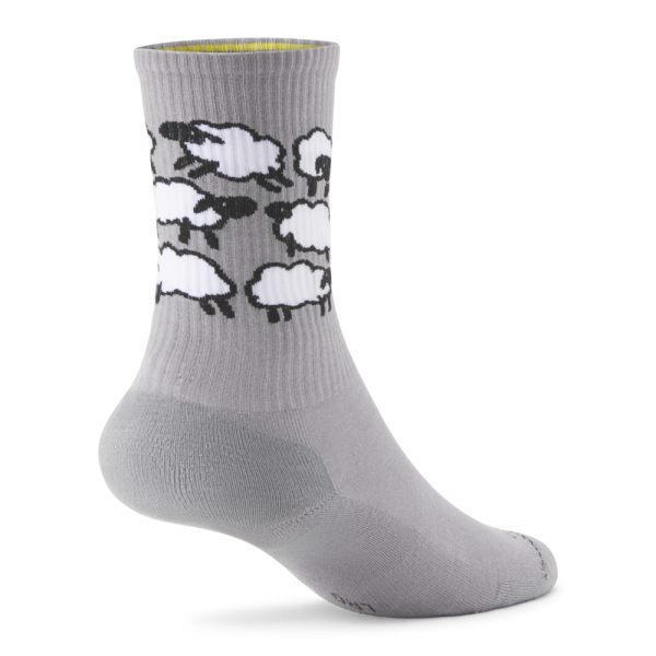Anytime Crew Sock - Medium Grey/Blizzard (Natural Black) - Sheep - Image 2