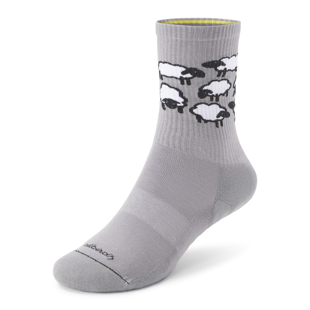 Anytime Crew Sock - Medium Grey/Blizzard (Natural Black) - Sheep - Image 1