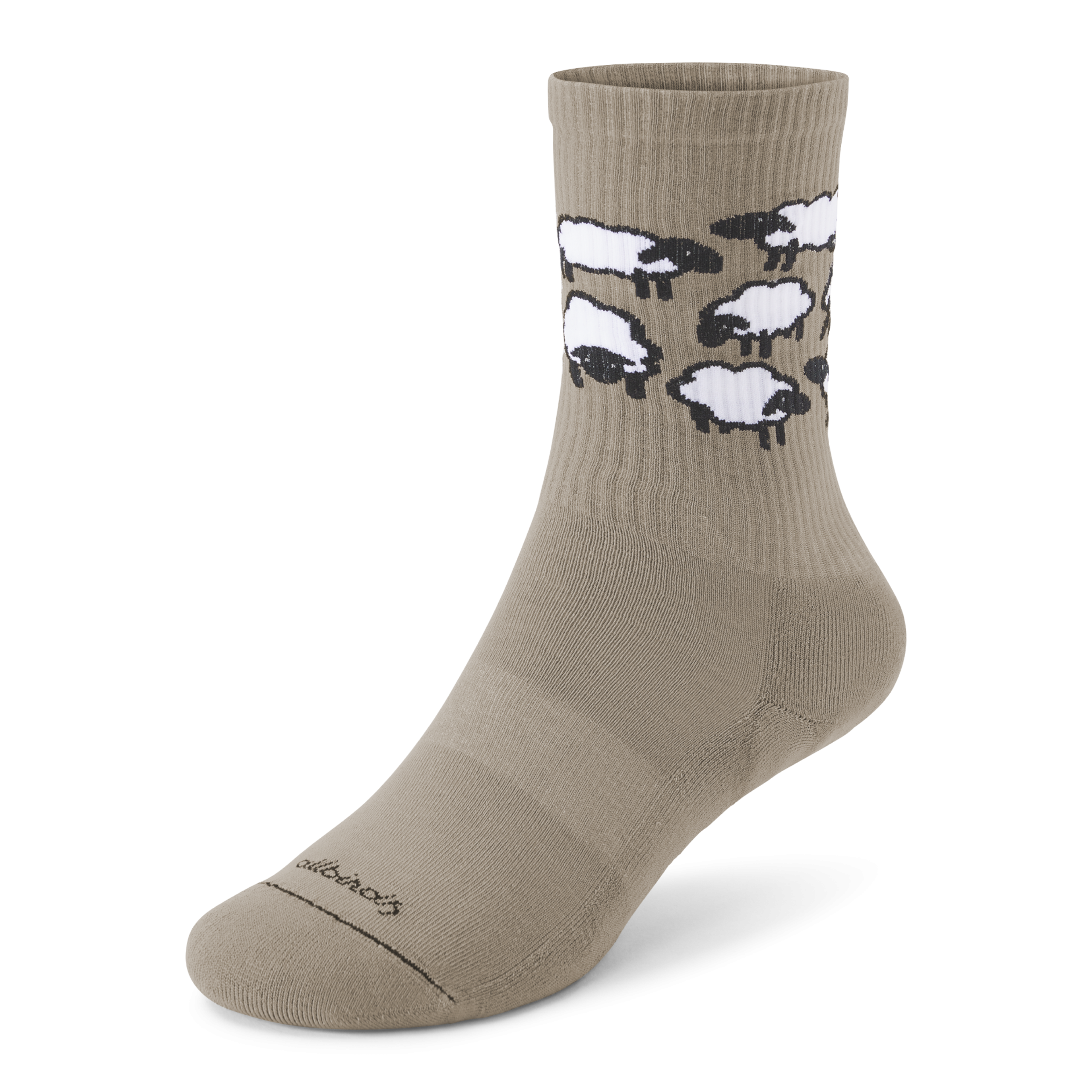 Anytime Crew Sock - Rugged Beige, Blizzard (Natural Black Sole) - Image 1