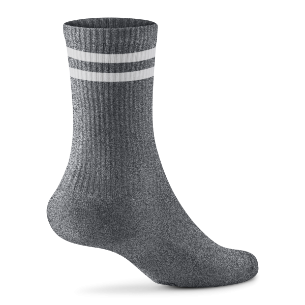 Anytime Crew Sock - Natural Grey Heather/Natural White - Image 2